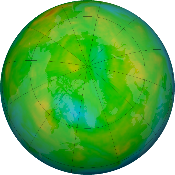 Arctic ozone map for 28 May 1993